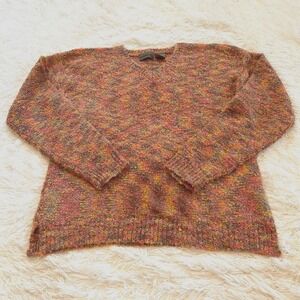 Vtg Signature Expressions Sweater XL Rustic Multicolor Mohair Blend 15204x